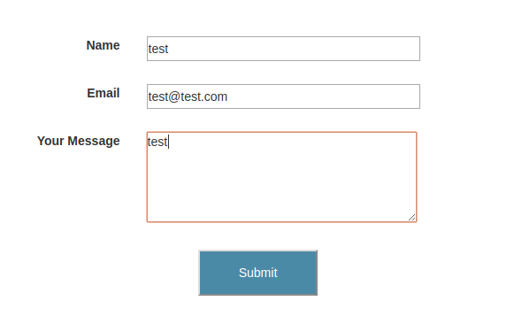 html form submit button to email